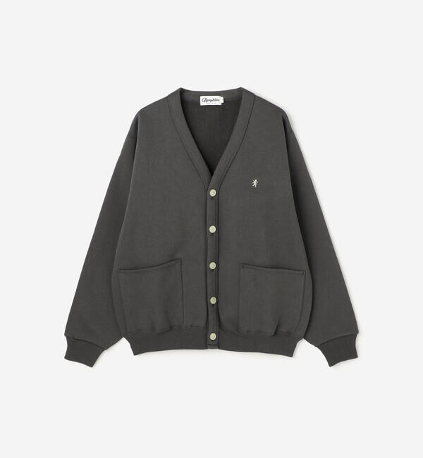 GYMPHLEX「Gymphlex | スウェット Vネックカーディガン WOMEN」|カーディガン|CHARCOAL