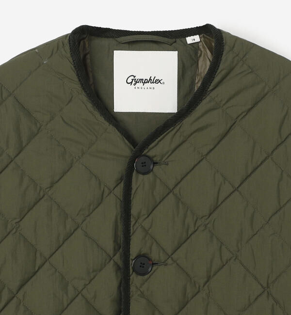 GYMPHLEX「Gymphlex | キルトダウンカラーレスジャケット WOMEN」|ダウン|