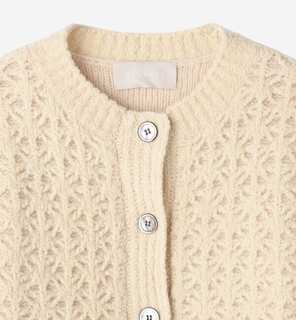  「WALANCE | クロシェ ダブルニットカーディガン WOMEN」|ニット・セーター|