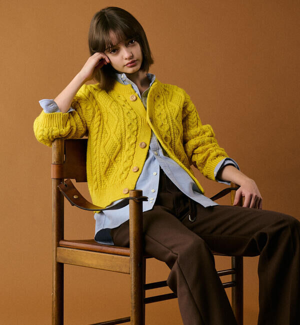  「James Charlotte | ウール アランニットカーディガン WOMEN」|ニット・セーター|