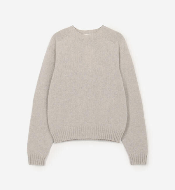 Morris & Sons「MORRIS & SONS | ジーロンラム クルーネックニット WOMEN」|ニット・セーター|OATMEAL