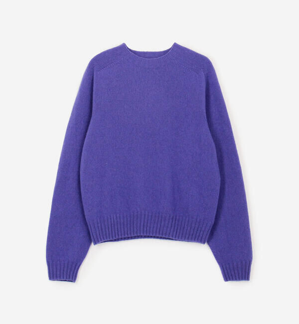Morris & Sons「MORRIS & SONS | ジーロンラム クルーネックニット WOMEN」|ニット・セーター|PURPLE