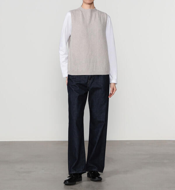 Morris & Sons「MORRIS & SONS | ジーロンラム クルーネックベスト WOMEN」|ベスト・ジレ|