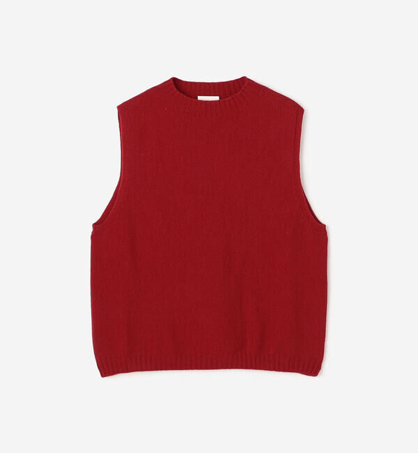 Morris & Sons「MORRIS & SONS | ジーロンラム クルーネックベスト WOMEN」|ベスト・ジレ|