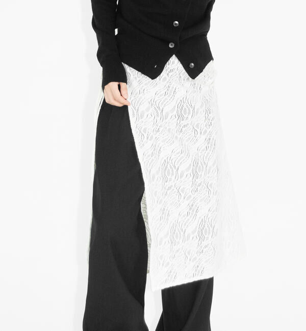  「eunoia | ジャガード ラップスカート WOMEN」|スカート|WHITE