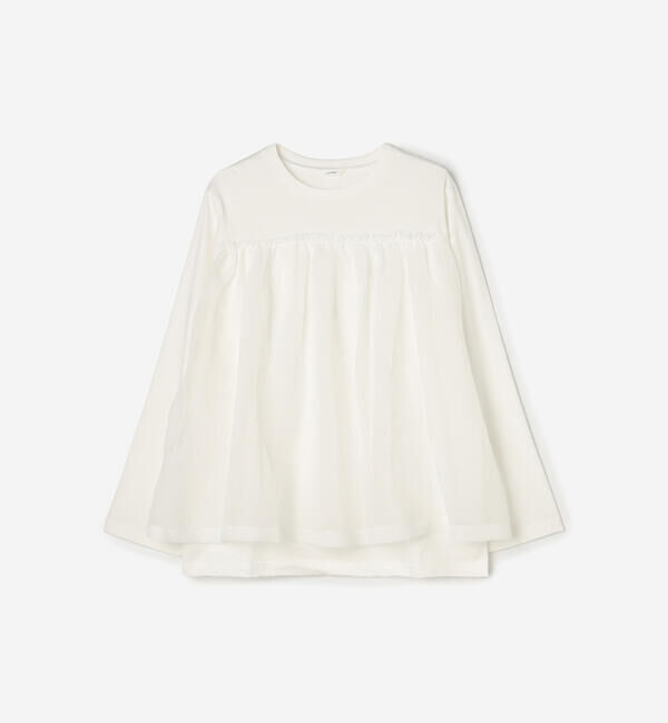  「eunoia | フリル レイヤーTシャツ WOMEN」|Tシャツ・カットソー|