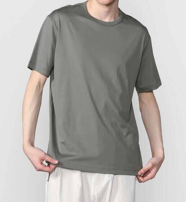 handvaerk「handvaerk | 60/2 クルーネック半袖Tシャツ SOLID MEN」|Tシャツ・カットソー|