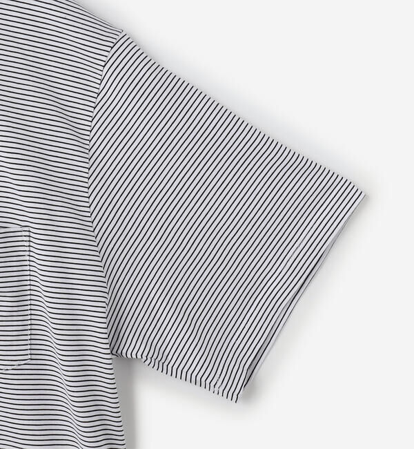 DANTON「handvaerk | 60/2 クルーネックビッグポケットTシャツ STRIPE MEN」|Tシャツ・カットソー|