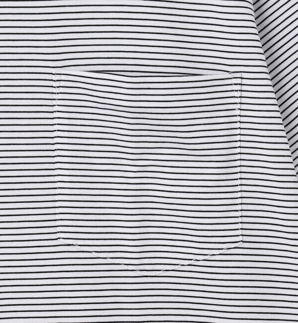 DANTON「handvaerk | 60/2 クルーネックビッグポケットTシャツ STRIPE MEN」|Tシャツ・カットソー|