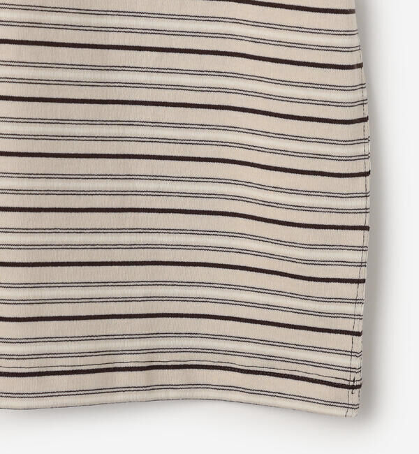 DANTON「DANTON | マルチボーダー ポケットクルーネックTシャツ MEN」|Tシャツ・カットソー|