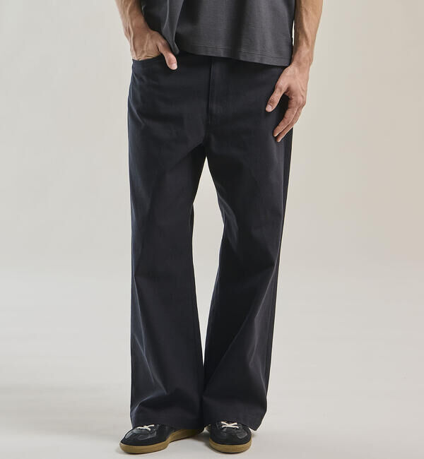  「FARAH | ワイド フレアパンツ MEN」|チノ|BLACK