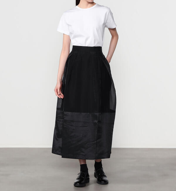  「eunoia | チューリップ コンビ ロングスカート WOMEN」|スカート|
