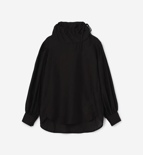  「eunoia | シャーリング ハイネックブラウス WOMEN」|シャツ・ブラウス|BLACK