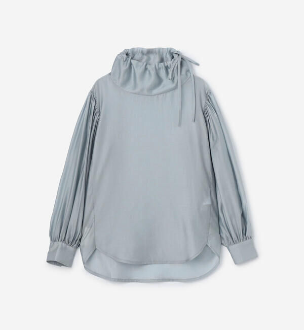  「eunoia | シャーリング ハイネックブラウス WOMEN」|シャツ・ブラウス|