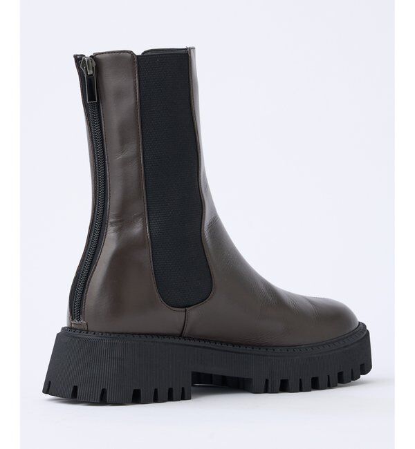 THE PAUSE「【THE PAUSE】レザーサイドゴアブーツ」|ショートブーツ|