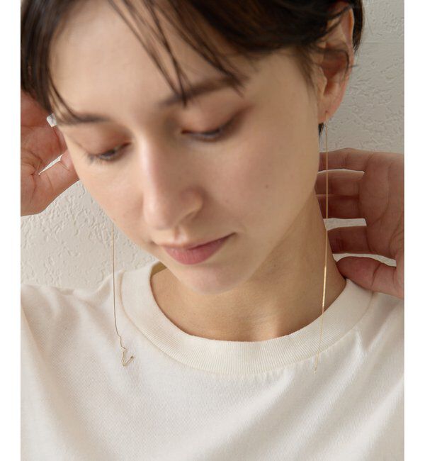 Hoaw.「【Hoaw.】10K Lineピアス」|リング|