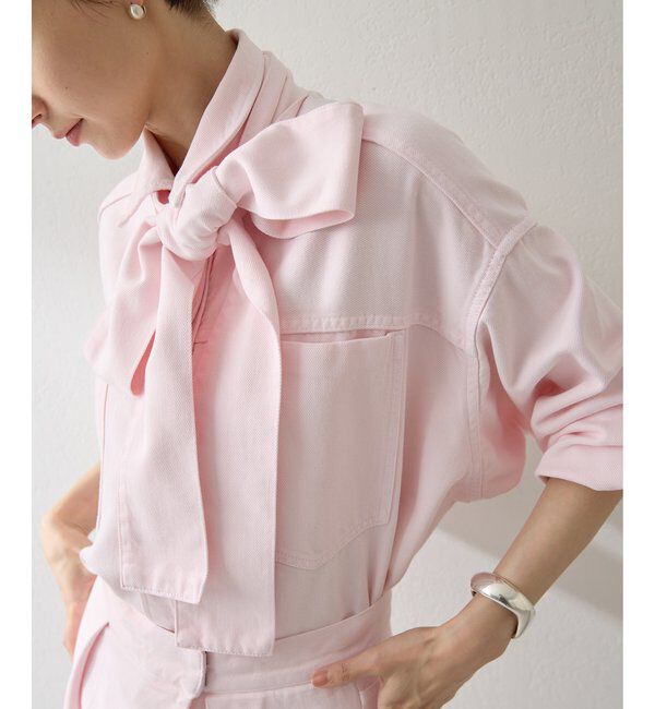  「デニムボウタイシャツ」|シャツ・ブラウス|