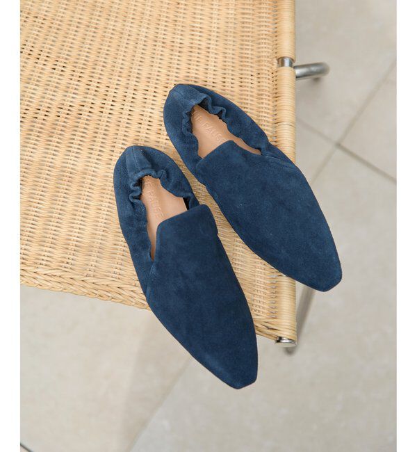  「【THE PAUSE】ギャザーフラットシューズ」|その他|ネイビー