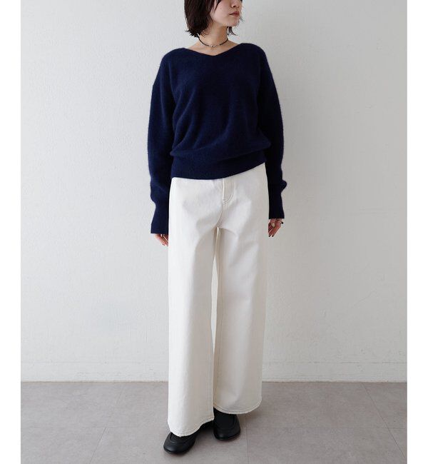  「フォックスウール Vネックプルオーバー」|ニット・セーター|