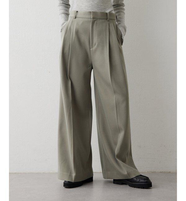  「ワイドタックパンツ」|チノ|