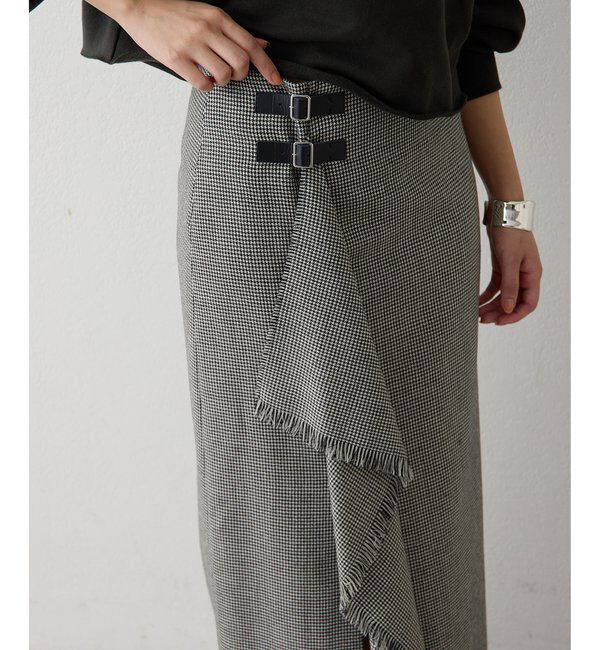  「チェックフリンジスカート」|スカート|