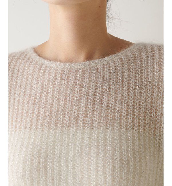  「ラメモヘヤニットプルオーバー」|ニット・セーター|