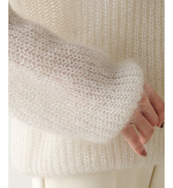  「ラメモヘヤニットプルオーバー」|ニット・セーター|