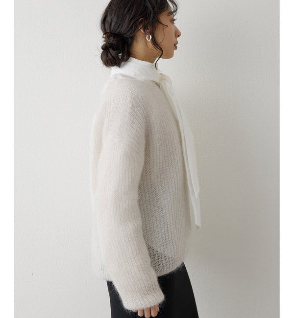  「ラメモヘヤニットプルオーバー」|ニット・セーター|