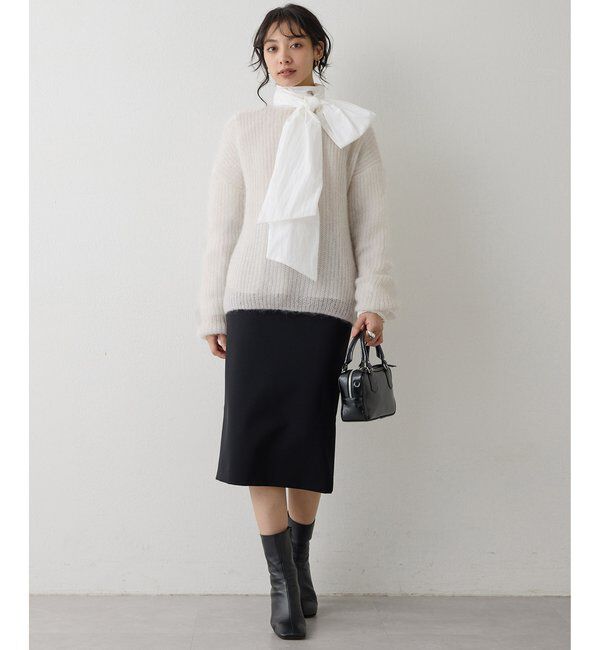  「ラメモヘヤニットプルオーバー」|ニット・セーター|