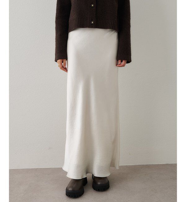  「サテンフレアスカート」|スカート|