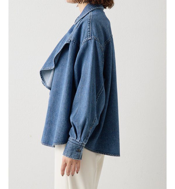  「フリルデニムブラウス」|シャツ・ブラウス|