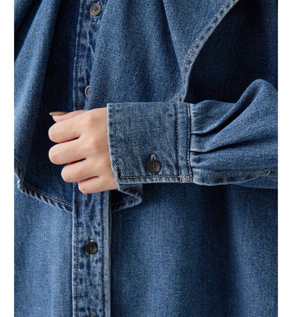  「フリルデニムブラウス」|シャツ・ブラウス|