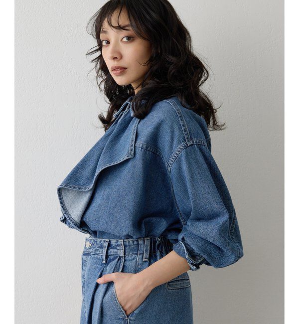  「フリルデニムブラウス」|シャツ・ブラウス|