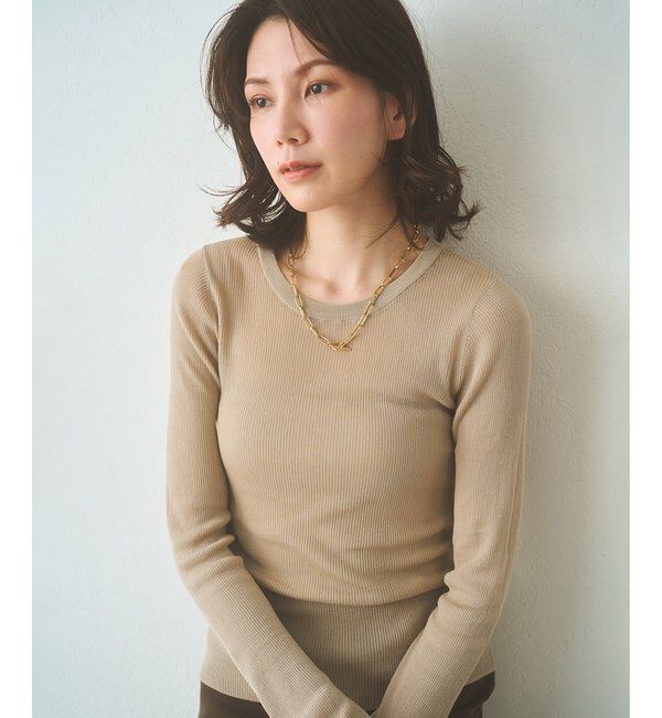  「シアーリブニットプルオーバー」|ニット・セーター|