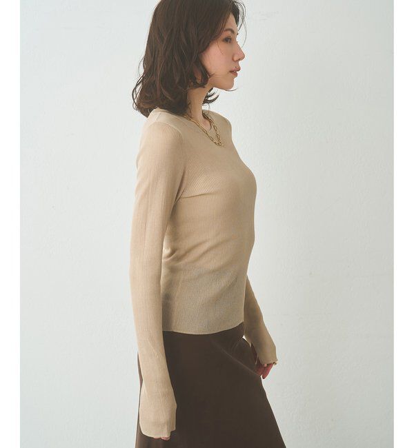  「シアーリブニットプルオーバー」|ニット・セーター|