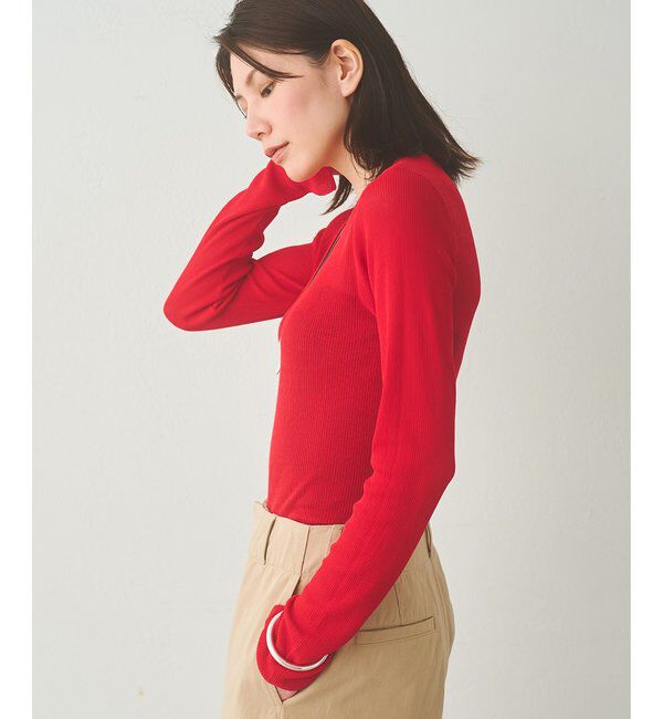  「シアーリブニットプルオーバー」|ニット・セーター|