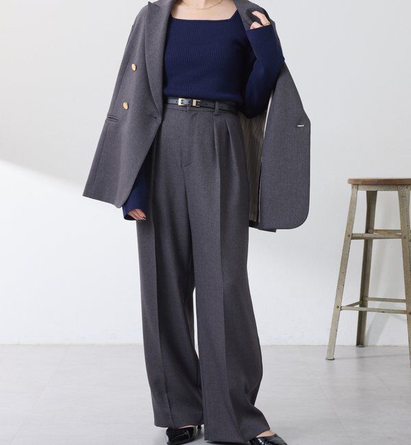  「ウールライクタックパンツ」|チノ|