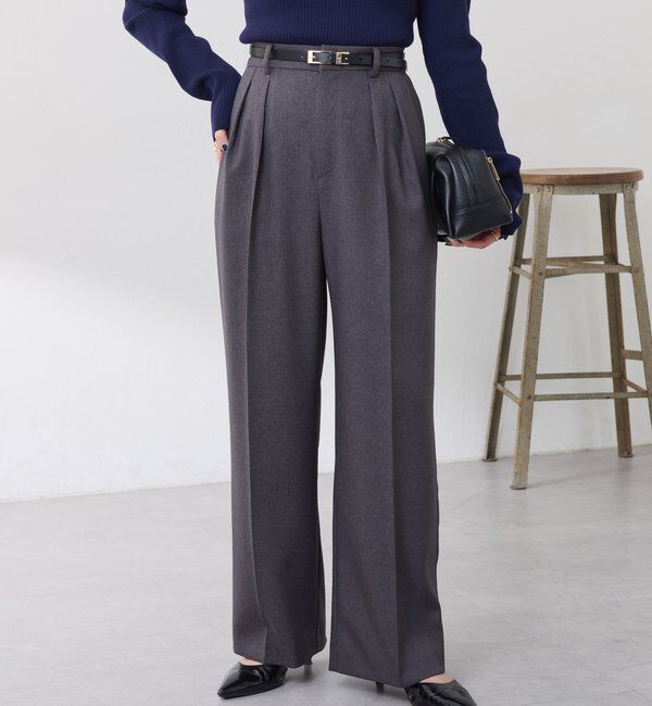  「ウールライクタックパンツ」|チノ|