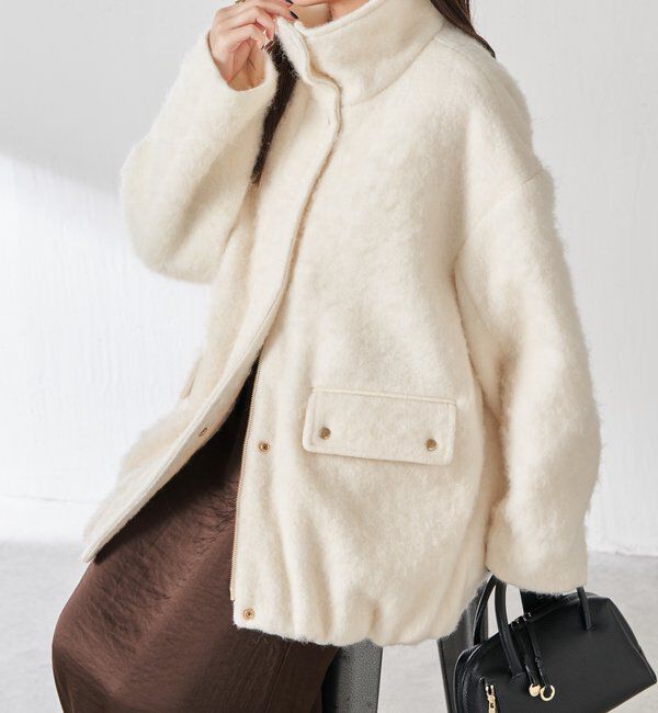  「シャギースタンドコート」|その他|オフホワイト