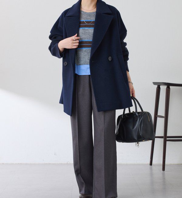  「ニットスリーブダブルコート」|その他|