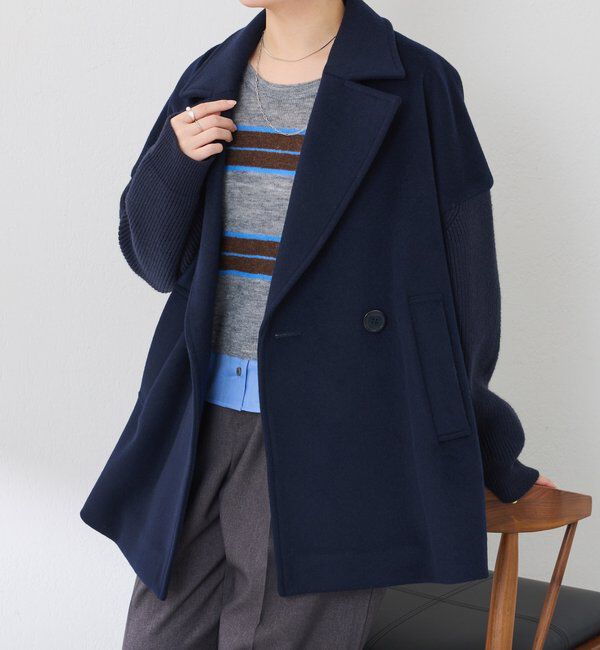  「ニットスリーブダブルコート」|その他|