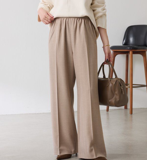  「ラメストライプゴムベルトパンツ」|チノ|