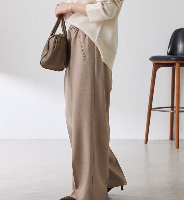  「ラメストライプゴムベルトパンツ」|チノ|