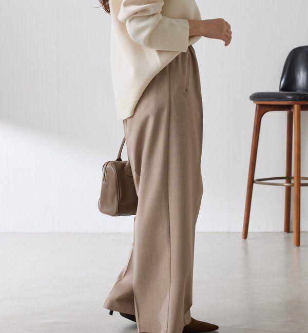  「ラメストライプゴムベルトパンツ」|チノ|