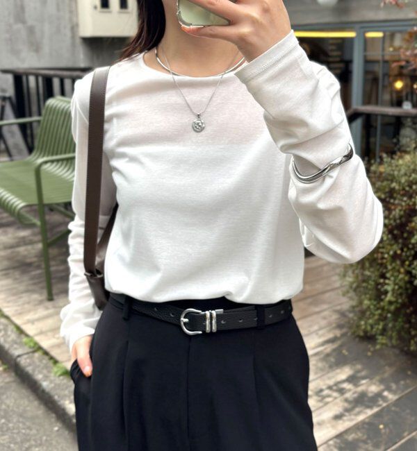  「ベーシックシアーロンT」|Tシャツ・カットソー|オフホワイト