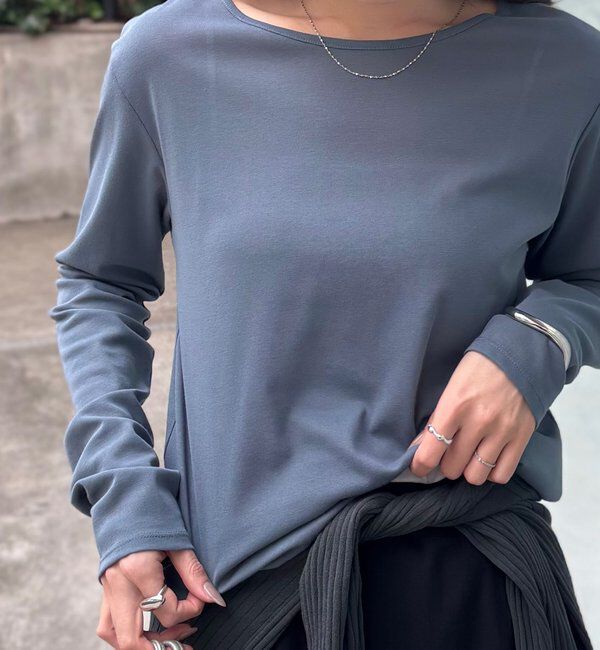  「ベーシックシアーロンT」|Tシャツ・カットソー|ブルー