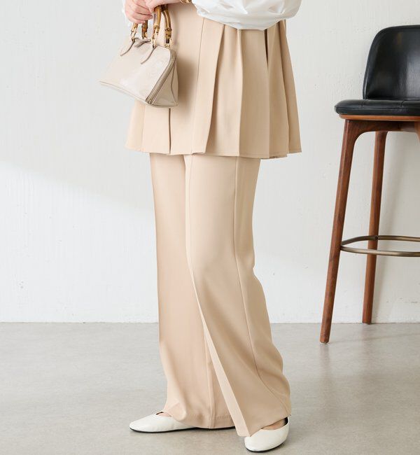  「【２サイズ展開】ツイルフレアパンツ/セットアップ/セレモニー」|チノ|