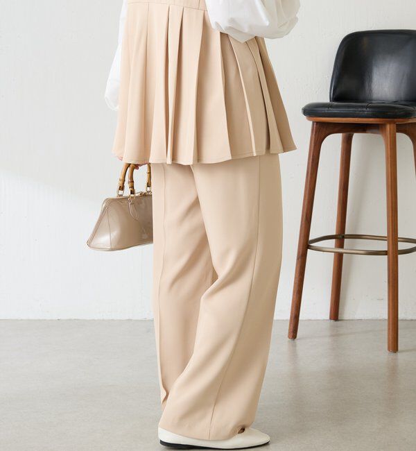  「【２サイズ展開】ツイルフレアパンツ/セットアップ/セレモニー」|チノ|