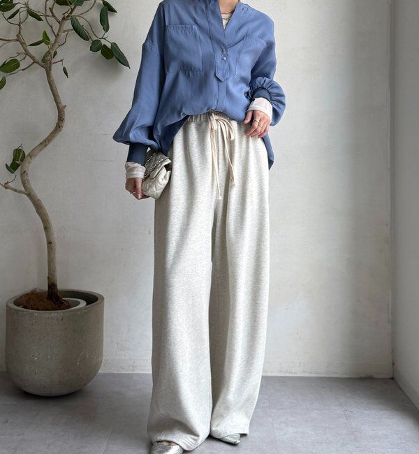  「【新色追加】リブブルゾン風シャツ」|シャツ・ブラウス|