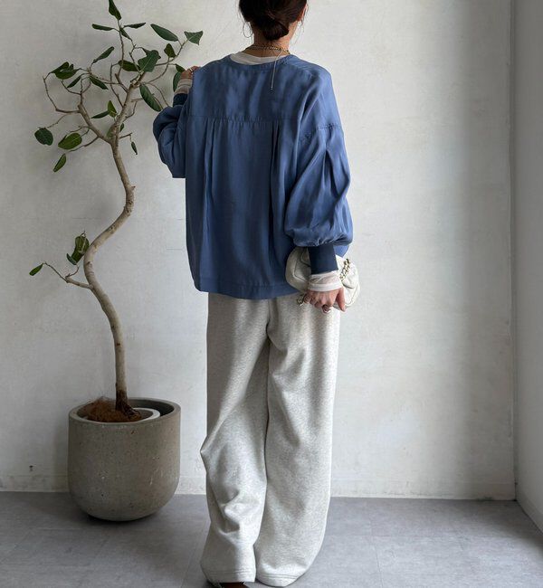  「【新色追加】リブブルゾン風シャツ」|シャツ・ブラウス|